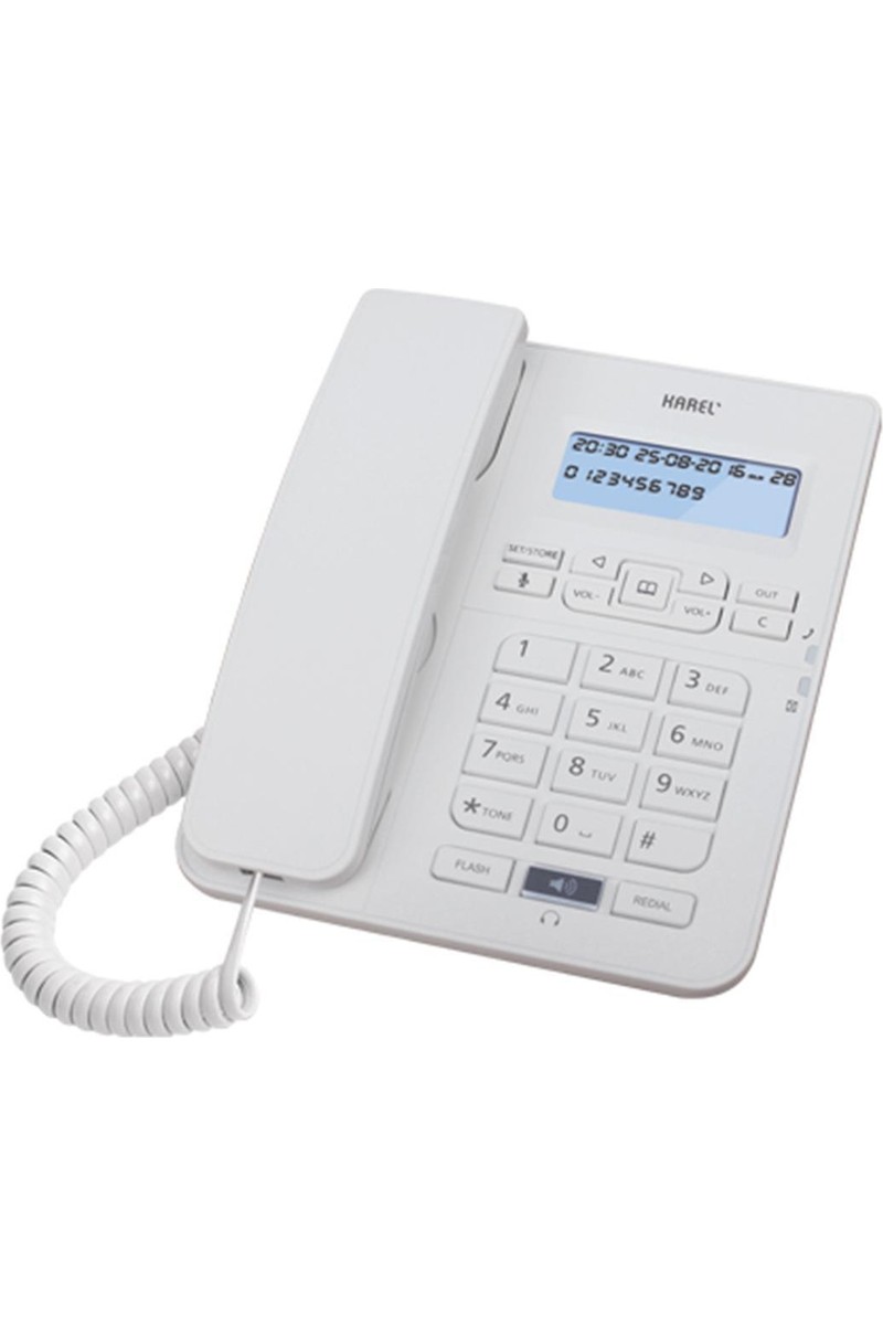 Karel TM-145 Kablolu Ekranlı Masaüstü Analog Telefon