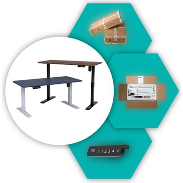 Karr Office Karr Office O-Flex Tek Motorlu Elektrikli Yükseklik Ayarlı Masa - 120x60 - Beyaz - — 4. ürün görseli
