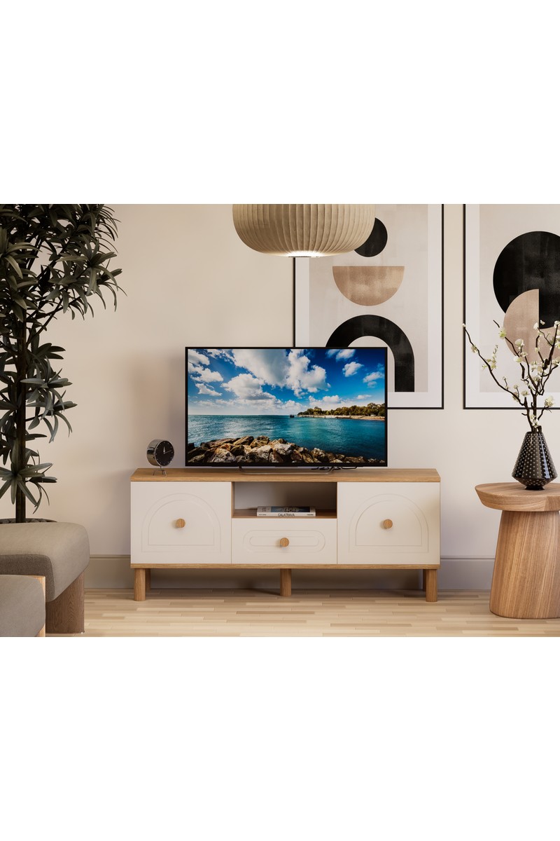 Kayhan Ahşap Bohem %100 Mdf BOHEM Tv Ünitesi 150 cm SAFİR MEŞE (SEPET)