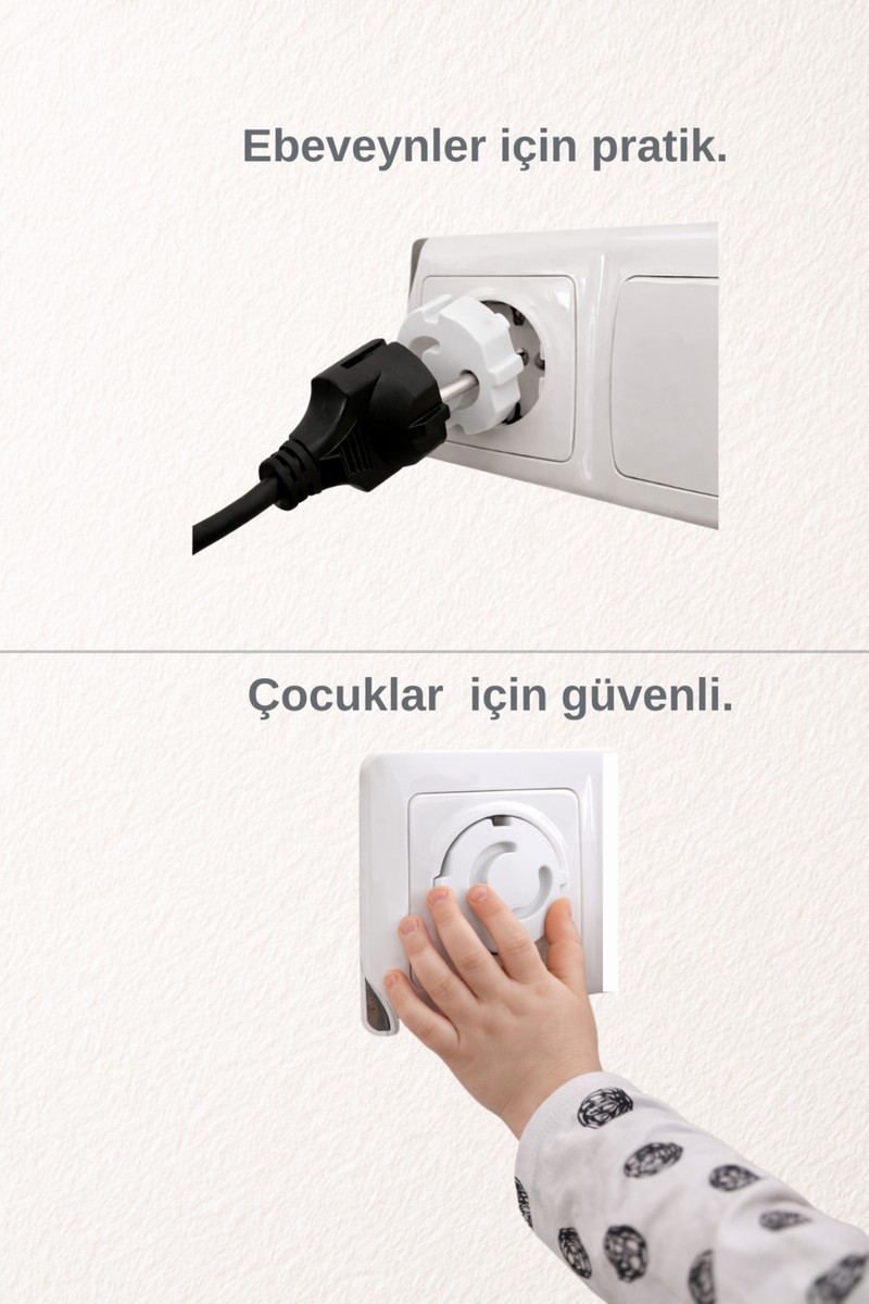 Ketbox Ketbox 12 Adet Priz Kapatıcı | Çocuk Güvenlik Priz Kilidi | Bebek & Çocuk Priz — 5. ürün görseli