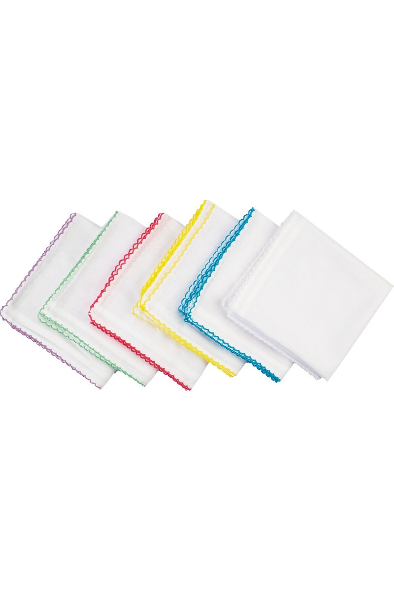 Kezban Tekstil Beyaz Tülbent Iç Başörtüsü Oyalı 5 Adet 90 x 90 cm Pamuklu