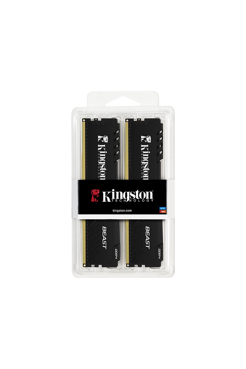 Kingston 32GB 3200MT/s DDR4 CL16 DIMM (Kit of 2) Beast Black Turkey KF432C16BBK2/32TR - RAM