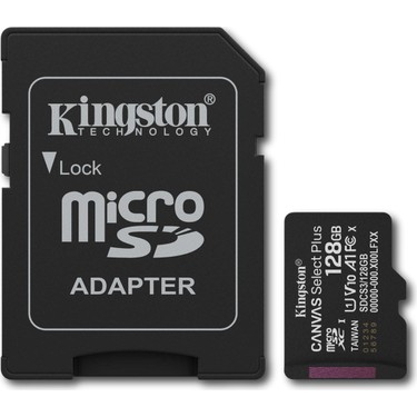 Kingston Kingston SDCS3/128GB 128GB microSDXC Canvas Select Plus Gen3 A1 150MB/s Hızlı Kart + — 2. ürün görseli