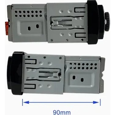 Kingwin Kingwin Çift USB / Çift Rca Amfi Çıkışlı Ekstra Bass 7 Renk Rgb Oto Teyp - Bluetooth & Uzaktan — 3. ürün görseli