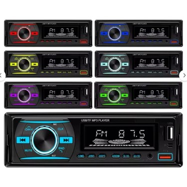 Kingwin Kingwin Çift USB / Çift Rca Amfi Çıkışlı Ekstra Bass 7 Renk Rgb Oto Teyp - Bluetooth & Uzaktan — 5. ürün görseli