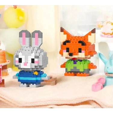 Kinku Kinku Judy Hopps - Nick Wilde Mini 3D Puzzle / Sevimli Figür / 2'li Eğlenceli Set / — 2. ürün görseli