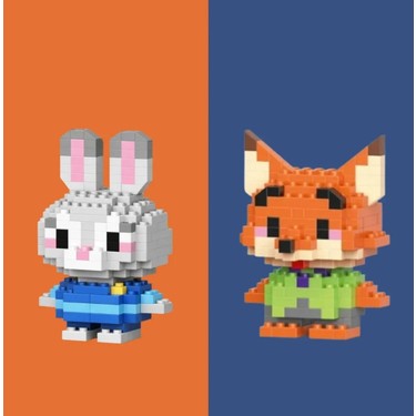 Kinku Kinku Judy Hopps - Nick Wilde Mini 3D Puzzle / Sevimli Figür / 2'li Eğlenceli Set / — 6. ürün görseli