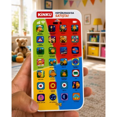 Kinku Kinku KİNKU Oyuncak Dokunmatik Eğitici Kukuli Telefon Şarjlı Edilebilir Cep telefonu +500 Farklı — 4. ürün görseli