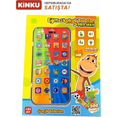 Kinku Kinku KİNKU Oyuncak Dokunmatik Eğitici Kukuli Telefon Şarjlı Edilebilir Cep telefonu +500 Farklı — 6. ürün görseli