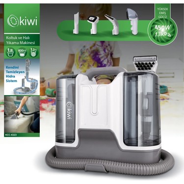 Kiwi Kiwi KCC-4323 550 W Koltuk ve Halı Yıkama Makinesi Beyaz Yatay Süpürge Yapısı ile — 5. ürün görseli