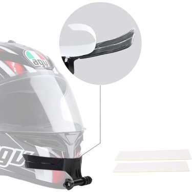 Knmaster Knmaster Hc-10 Motosiklet Kask Çene Yapıştırıcılı Aksiyon Kamera Tutucu Siyah Taşınabilir — 5. ürün görseli