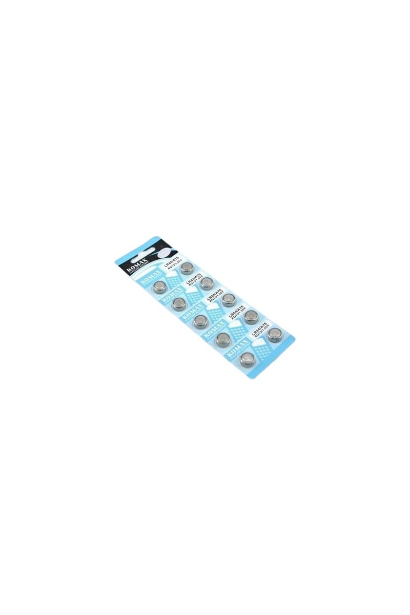 Komax Alkaline AG13 Mini Oyuncak ve Lazer Pili 1.55V 10'lu Uyumlu ve Şarj Edilemez