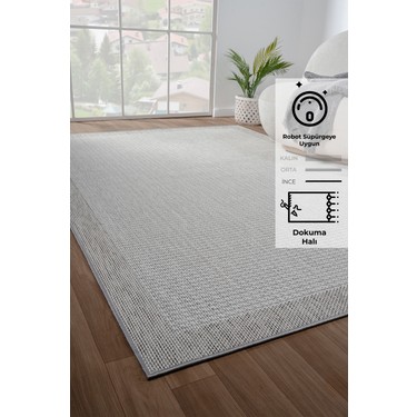 Konfor Halı Konfor Halı Konfor Sisalux Krem Jüt Tabanlı Modern Dokuma Kilim Hijyenik Desenli Şık Tasarım fiyatı ve görseli