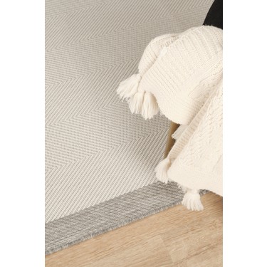 Konfor Halı Konfor Halı Sisalux 3086 Beyaz Gri Sisal Dokuma Jüt Kilim Hav Toz Vermez Halı Salon Mutfak Oturma — 2. ürün görseli