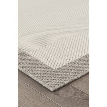 Konfor Halı Konfor Halı Sisalux 3086 Beyaz Gri Sisal Dokuma Jüt Kilim Hav Toz Vermez Halı Salon Mutfak Oturma — 5. ürün görseli