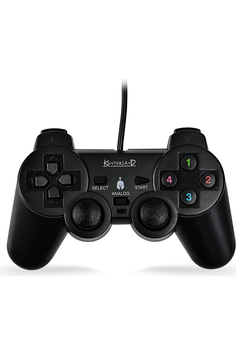 Kontorland Kontorland Kablolu Pc Gamepad – D-Input & X-Input Destekli Titreşimli USB Oyun Kolu Siyah fiyatı ve görseli