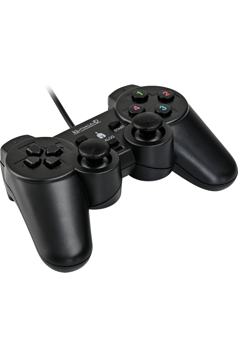 Kontorland Kontorland Kablolu Pc Gamepad – D-Input & X-Input Destekli Titreşimli USB Oyun Kolu Siyah — 3. ürün görseli
