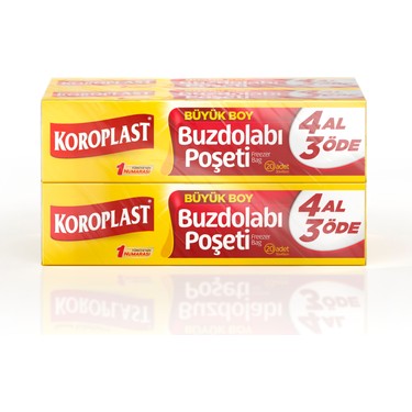 Koroplast Koroplast Büyük Boy Buzdolabı Poşeti 4Al3Öde, Büyük Boy 80'li Buzdolabı Torbası, Sızdırmaz 20'li — 2. ürün görseli