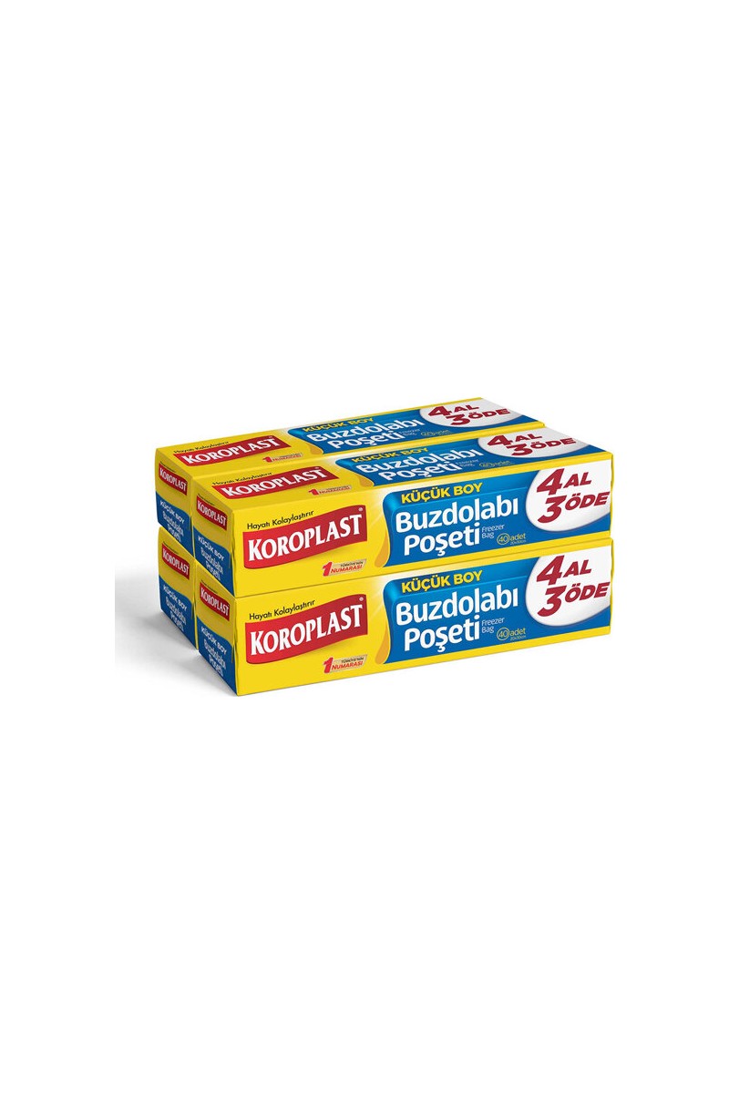 Koroplast Koroplast Küçük Boy Buzdolabı Poşeti 4Al3Öde, Küçük Boy 160'lı Buzdolabı Torbası, Sızdırmaz 40'lı — 5. ürün görseli