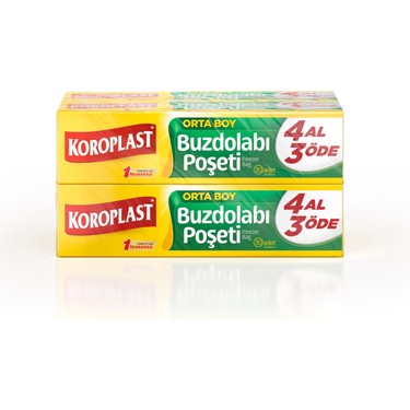 Koroplast Koroplast Orta Boy Buzdolabı Poşeti 4Al3Öde, Orta Boy 120'li Buzdolabı Torbası, Sızdırmaz 30'lu — 2. ürün görseli