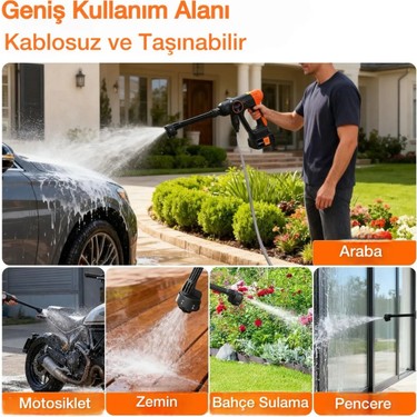 Kraft Hart Kraft Hart Yüksek Basınçlı Oto Araba Bahçe Yıkama Makinesi 20 bar 150W Güçlü Motor — 4. ürün görseli