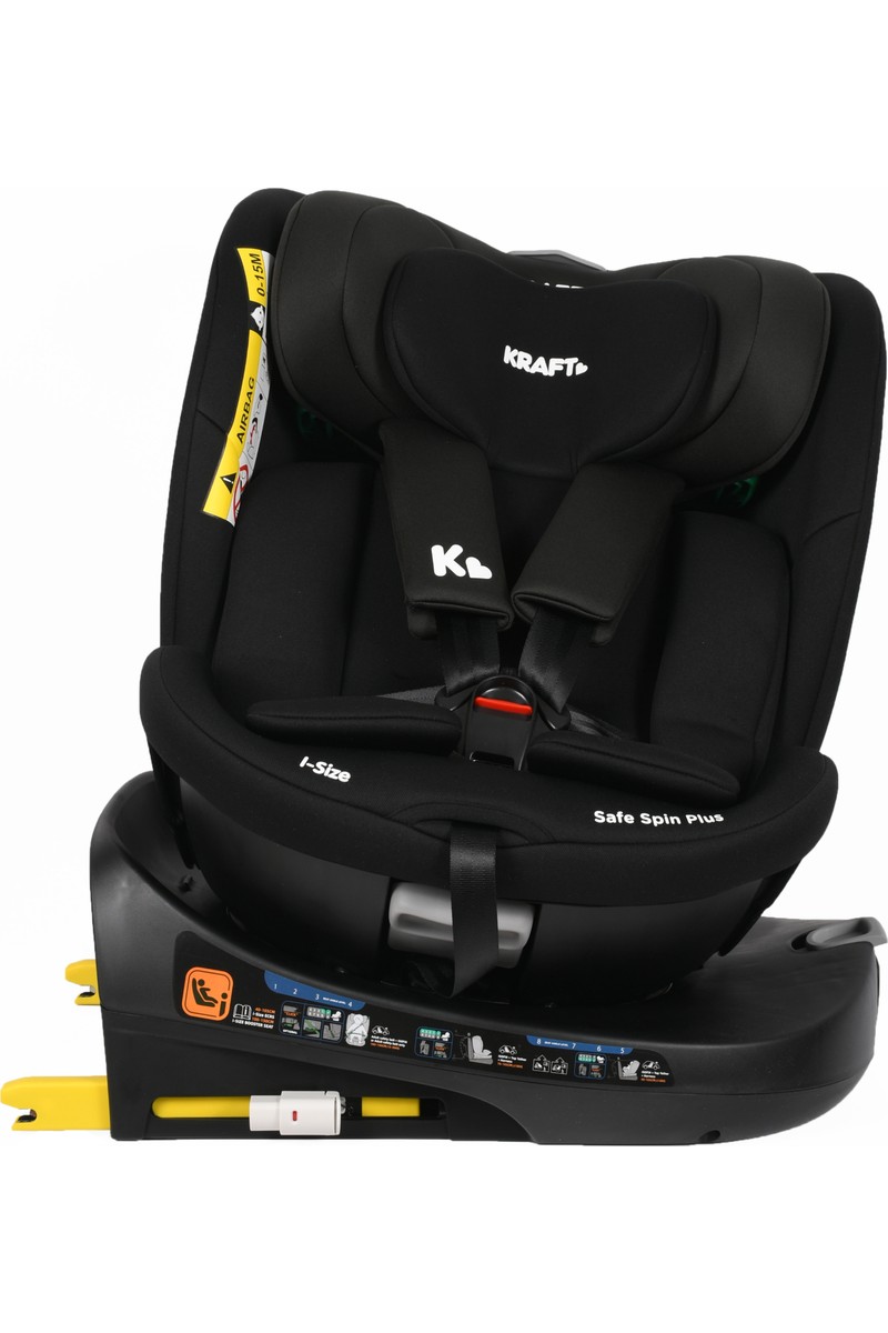 Kraft Kraft Safe Spin Plus I-Size Oto Koltuğu 0-36 kg Siyah Isofix Özellikli Güvenli Taşıma — 3. ürün görseli