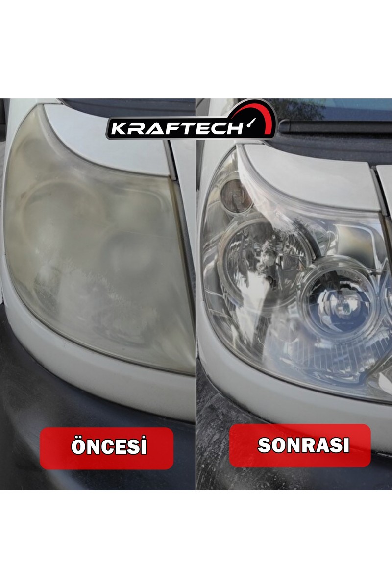 Kraftech Kraftech Yeni Nesil Premium I Buharlı Araba Far Temizleme Ve Parlatma Seti - 9 Parça Ürün — 3. ürün görseli