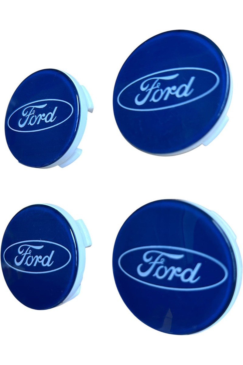 Küb-Ay Ticaret Universal Ford Focus-Fiesta-Mondeo-Kuga-Cmax-Puma Uyumlu (5.5cm Dış Ölçü) Jant Göbeği Seti