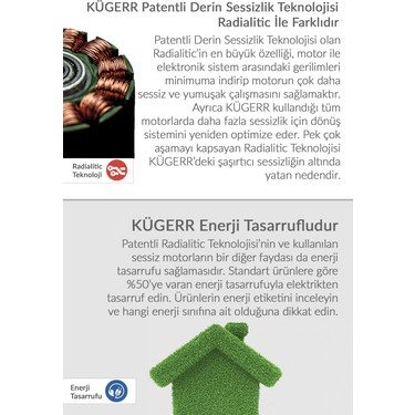 Kügerr Kügerr F10 ' Dünyanın En Sessiz Davlumbazı' 60 cm — 6. ürün görseli