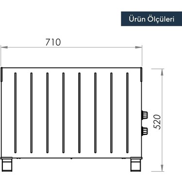 Kumtel Kumtel Beyaz Konvektör 2500W Konveksiyonel Isıtıcı 8x71x52 Ebatlarla Güçlü Isıtma — 4. ürün görseli