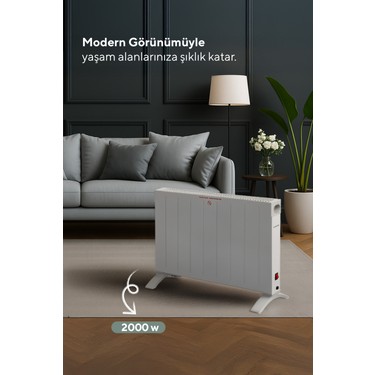 Kumtel Kumtel Beyaz Konvektör Isıtıcı 2000W — 5. ürün görseli