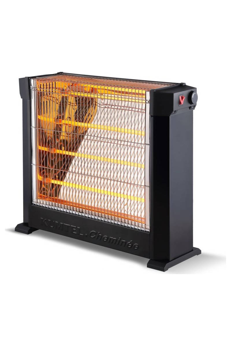 Kumtel Ks-2760 Siyah Quartz Isıtıcı 2200 Watt Güç Değeri ile Etkili Isıtma Sağlar
