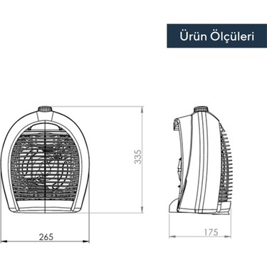 Kumtel Kumtel LX-6331Fanlı Isıtıcı - — 5. ürün görseli