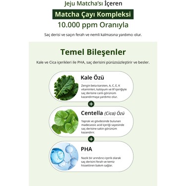 Kundal Kundal Yağlı Saçlara Dökülme Karşıtı Saç Derisi Peelingi Matcha&Kale Clarifying Sea Salt Scalp — 6. ürün görseli