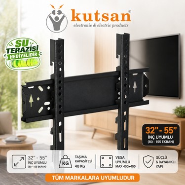 Kutsan Kutsan Lg Uyumlu 37" - 55'' 94 - 140 Ekran Led ve Lcd Tv Sabit Duvar Askı Aparatı + Su — 3. ürün görseli