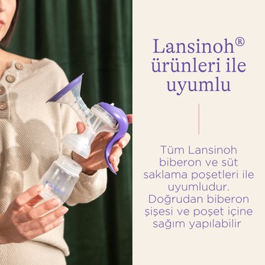 Lansinoh Lansinoh Manuel Göğüs Pompası, Biberon Emziği (1Ay+) & — 6. ürün görseli