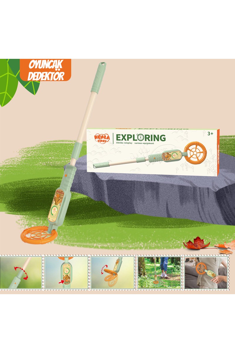 Learning Fun Çocuklar Için Kamp Dedektör Oyuncak Kamp Oyuncağı Hafif Metal Dedektö.r