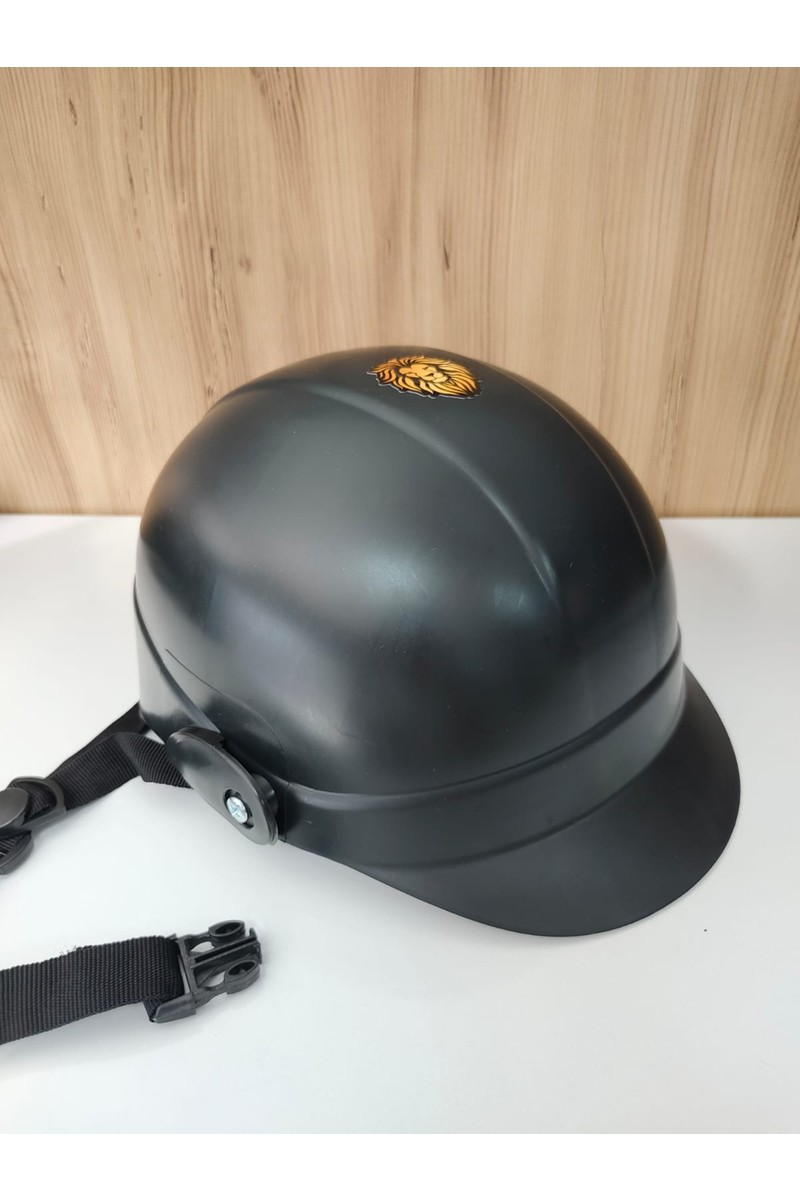 Leos Motor Jokey Kask & Bisiklet Kaskı Siyah & Yerli Üretim & Camsız Model (Ultra Dayanıklı)