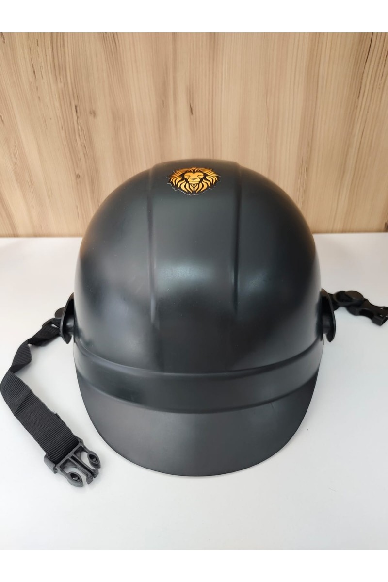Leos Leos Motor Jokey Kask & Bisiklet Kaskı Siyah & Yerli Üretim & Camsız Model (Ultra Dayanıklı) — 2. ürün görseli