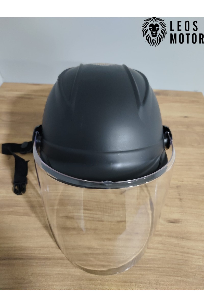 Leos Leos Motor Jokey Kask Camlı Bisiklet Kaskı Camlı Siyah & Camlı Model (Ultra Dayanıklı) — 2. ürün görseli