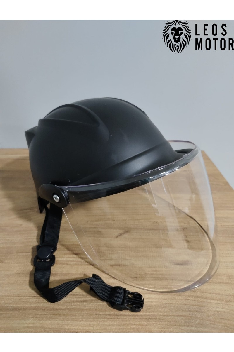 Leos Leos Motor Jokey Kask Camlı Bisiklet Kaskı Camlı Siyah & Camlı Model (Ultra Dayanıklı) — 3. ürün görseli
