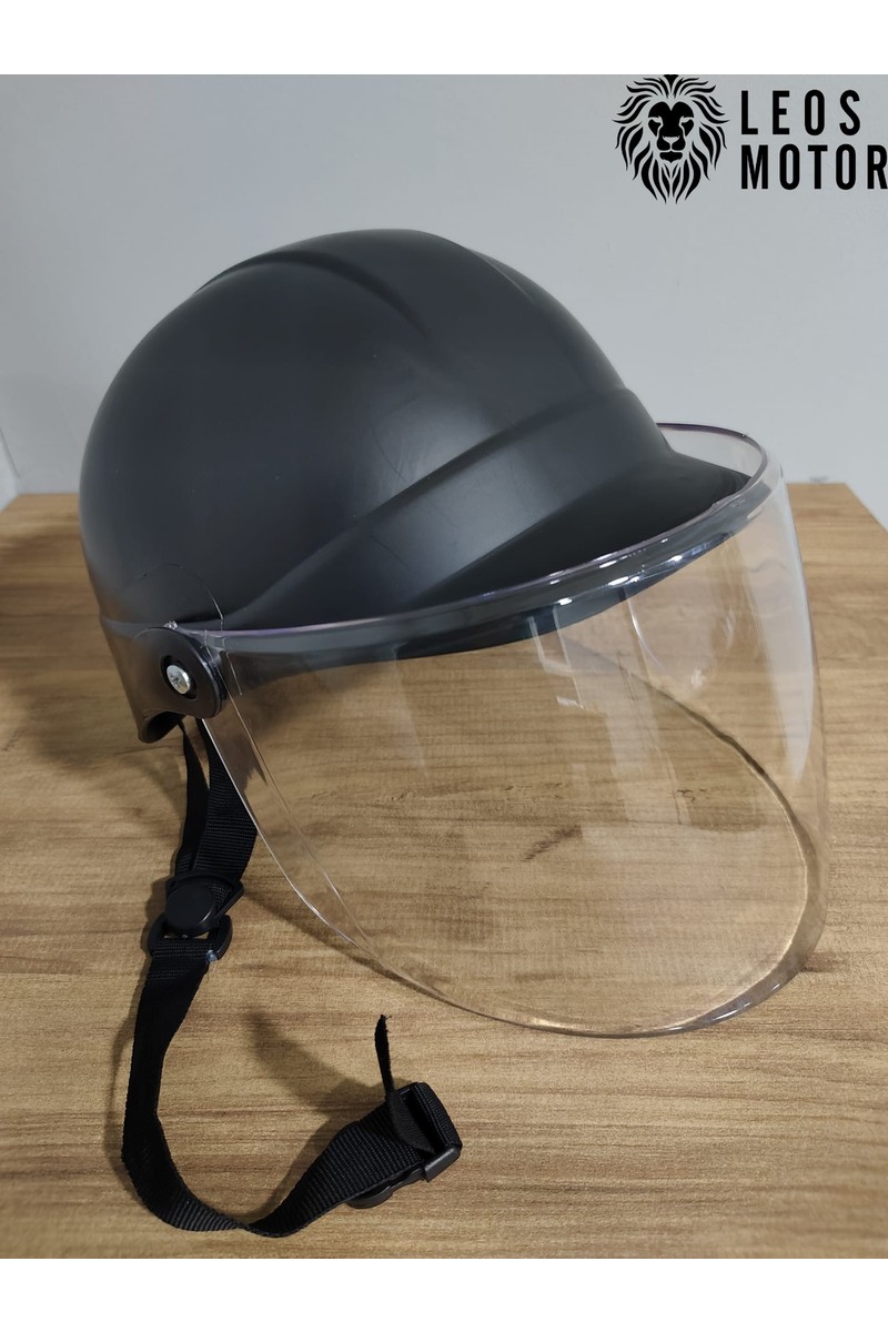 Leos Leos Motor Jokey Kask Camlı & Bisiklet Kaskı Camlı Siyah & Yerli Üretim & Camlı Model (Ultra Dayanıklı) — 2. ürün görseli