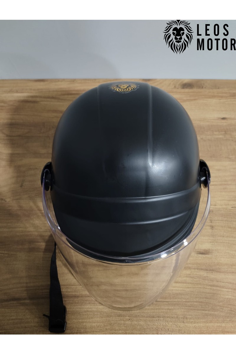 Leos Leos Motor Jokey Kask Camlı & Bisiklet Kaskı Camlı Siyah & Yerli Üretim & Camlı Model (Ultra Dayanıklı) — 3. ürün görseli