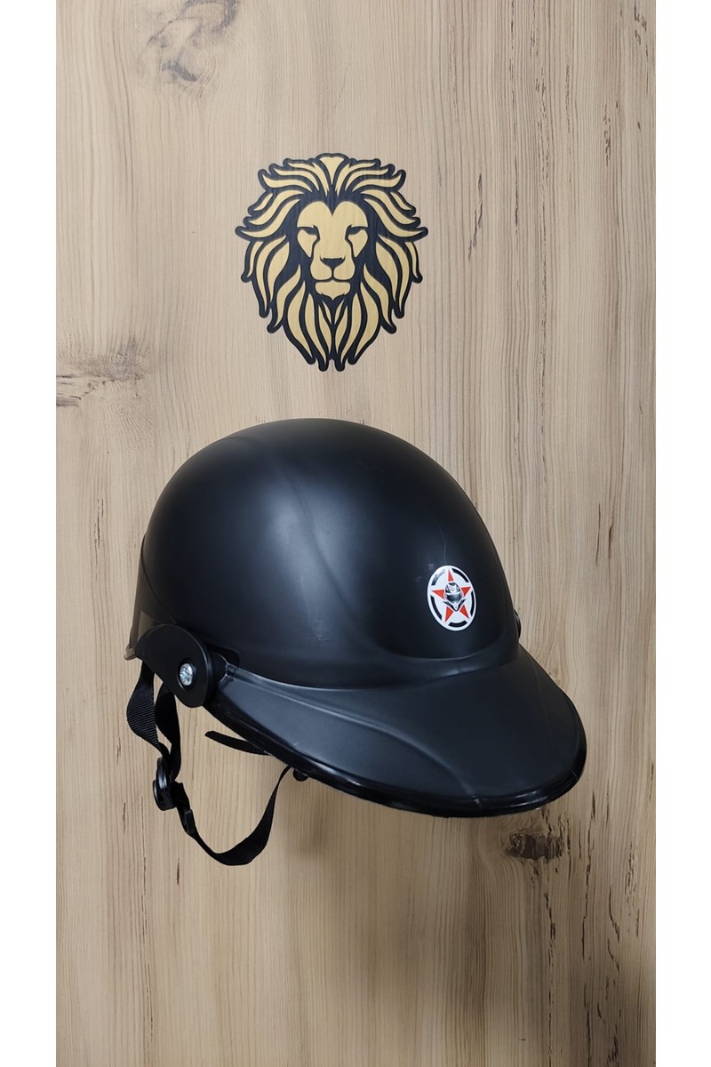 Leos Leos Motor Jokey Kask Siyah Renk Açık Yüz Modeli Yerli Üretim Toka Bağlantılı — 3. ürün görseli