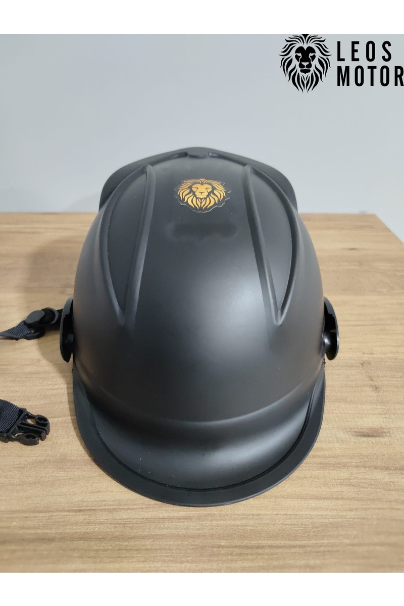 Leos Leos Motor Siyah Jokey Kask Camsız Ultra Dayanıklı ABS Malzeme ile Yerli Üretim Motosiklet Kaskı — 3. ürün görseli