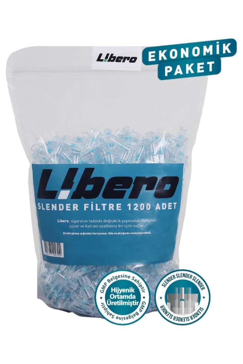 Libero Slender Ekonomik Paket Sigara Ağızlığı Filtresi 1200 Adet