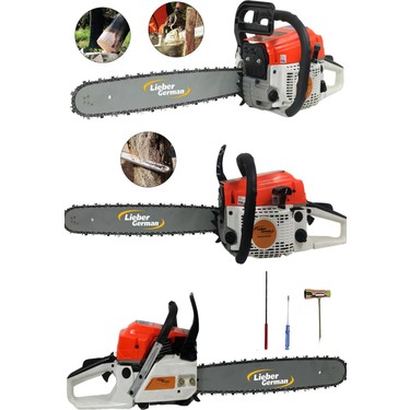 Lieber German Lieber German MSC-230 Benzinli Profesyonel Çift Egzozlu 11 Hp 62 cc Benzinli Ağaç Dal Kesim Bıçkı — 2. ürün görseli