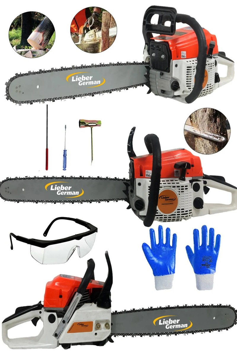 Lieber German Lieber German MSC-230 Benzinli Profesyonel Çift Egzozlu 11 Hp 62 cc Benzinli Ağaç Dal Kesim Bıçkı — 6. ürün görseli