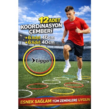 Liggo Liggo Antrenman Seti 4m Merdiven 12li Huni 12li Çanak 12li Koordinasyon Çemberi Spor Eğitim — 2. ürün görseli