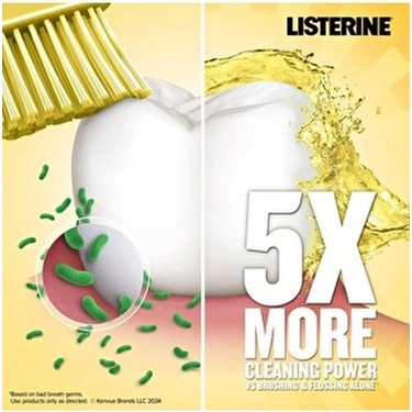 Listerine Listerine Original Ağız Bakım Gargarası 1.5 Lt Plak Çıkarma Etkisiyle Nane — 5. ürün görseli